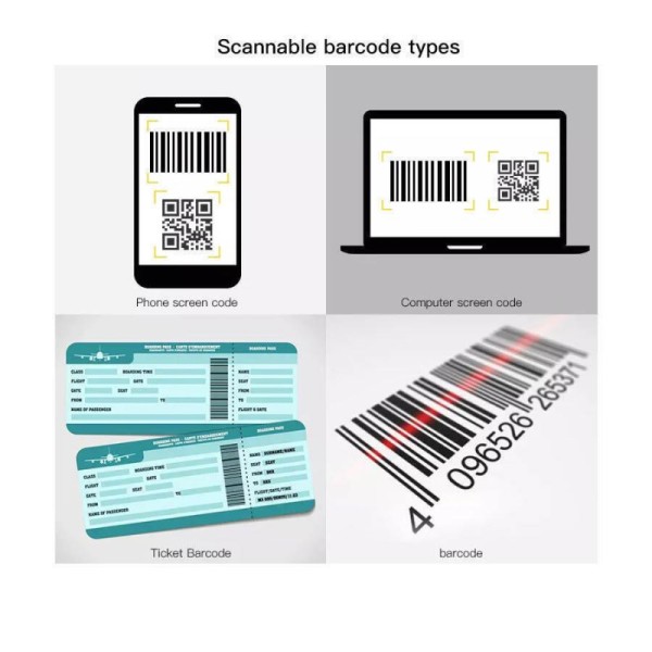 NG BAR-2413 BARCODE SCANNER, 2,4+ΒΤ, 1200 mAh, ΛΕΥΚΟ