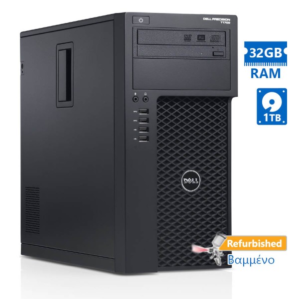 Dell Precision T1700 Tower i7-4790/32GB DDR3/1TB/No ODD/8P Grade A+ Workstation Refurbished PC