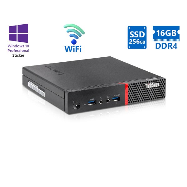 Lenovo ThinkCentre M900 Tiny WiFi i5-6500T/16GB DDR4/256GB SSD/No ODD/10P Grade A Refurbished PC